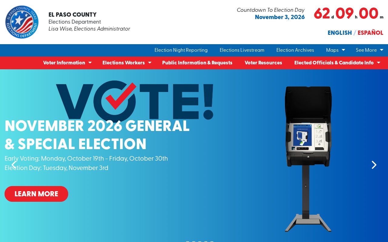 Horizon City residents directory image of El Paso County voter registration lookup